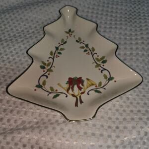 MIKASA HOLIDAY ELEGANCE CHRISTMAS TREE CANDY DISH